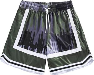 Pantalones Cortos Deportivos de Malla con Estampado Gráfico para Hombre, Pantalones Cortos Casuales de Verano para Correr y Baloncesto - Product Image 5