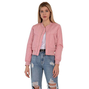 Novedades Chaquetas de béisbol de manga larga con estampado de letras de primavera Chaqueta recortada informal de moda para mujer - Product Image 1