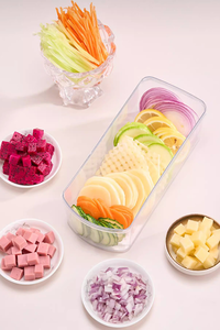 6-lưỡi đa hướng dẫn sử dụng rau cắt/Mando dòng Slicer-thực phẩm hành tây salad Veggie Chopper vắt tay với container - Product Image 6