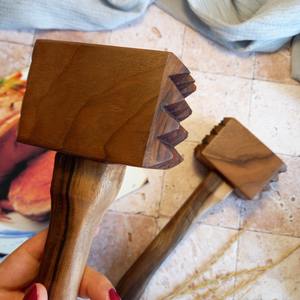 Premium Quality Wooden <b>Meat</b> <b>Mallet</b> for Steak Preparation Tenderizer Tool Kitchen Wood Hammer Best Price - Product Image 5