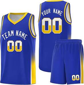 Ensemble d'uniformes de basket-ball personnalisés de haute qualité pour hommes, dernier modèle de maillot uni réversible, vêtements de basket-ball personnalisables - Product Image 1