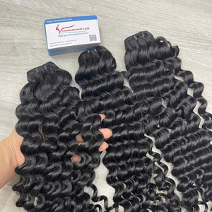 Vendeur chaud 100% Extensions de cheveux Remy vietnamiens Deep Wave Trame Cheveux de couleur noire - Product Image 4