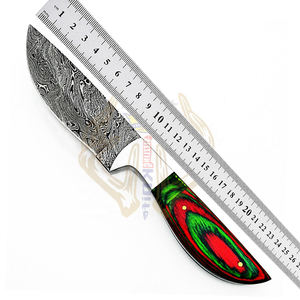 Beautiful Custom Damascus Steel Fixed Sharp Blade Hunting Camping Skinner <b>Knife</b> with Hard Wood Handle OEM Supported - Product Image 2