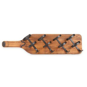Metal Wood <b>Wall</b> <b>Mounted</b> <b>Wine</b> <b>Rack</b> - Product Image 3