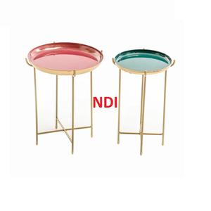 Decoración de fiesta de cumpleaños Metal de aluminio Diseño moderno Soporte de pastel redondeado Comida Postre Esmalte Acabado Soporte de pastel - Product Image 1