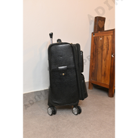 Sac de voyage d'affaires élégant et luxueux en cuir véritable, valise à roulettes, sac de week-end à roulettes, sac de voyage à roulettes
