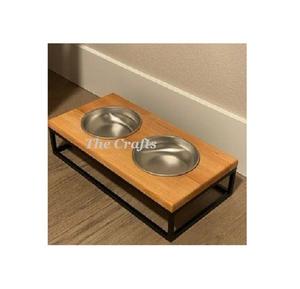 Nouveaux bols de nourriture pour chien en acier inoxydable de conception avec support en bois bols de nourriture pour chien chat à des prix raisonnables - Product Image 4