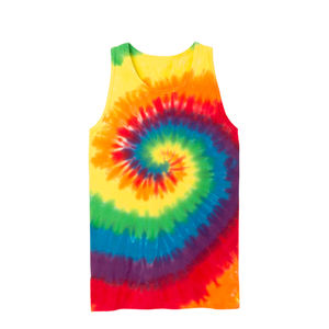 Débardeur Tie Dye Élégant pour Hommes Chemise Sans Manches Casual Design Spirale Vibrant Débardeur Fournisseur de Vêtements OEM/ODM - Product Image 3