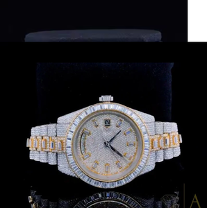 41MM de lujo hecho a mano VVS Moissanite Diamante tachonado Bling Iced Out reloj Hip Hop relojes de pulsera para hombres mujeres regalos - Product Image 2