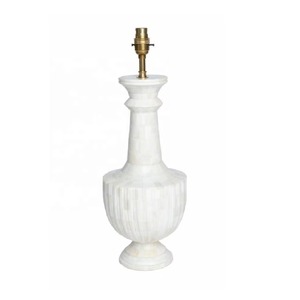 Elegant Bone Table Lamp with Tiles Pattern Without <b>Shade</b> Elegant Bedside Lamp for Living Room Office Showcase Home Gift Decor - Product Image 4