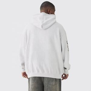 เสื้อฮู้ดผ้าฟลีซ100% มีซิปวินเทจใส่ได้ทั้งชายหญิงพิมพ์ลายปักโลโก้ฤดูหนาว - Product Image 3