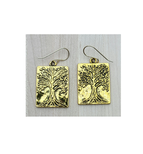 การออกแบบใหม่ต่างหูทองเหลืองคุณภาพดีต้นไม้ออกแบบงานแต่งงานหมั้นของขวัญผู้หญิงเครื่องประดับต่างหู - Product Image 1