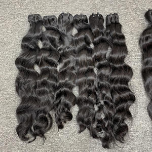 100% Cabello camboyano vietnamita crudo sin procesar Onda natural Doble dibujado Proveedores de cabello crudo al por mayor de un donante - Product Image 6