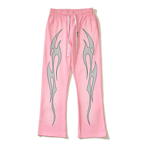 Pantalons de jogging pour homme sur mesure, pattes d'éléphant, coupe ample, coton peigné, lavage à l'acide, protection UV, écologique - Product Image 5