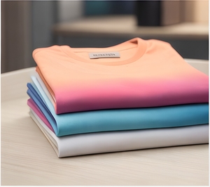 T-shirt dégradé personnalisé en gros, 240 GSM, 100% coton, surdimensionné, unisexe, ombré, deux tons, streetwear, tee-shirt, logo personnalisé, approvisionnement OEM - Product Image 2