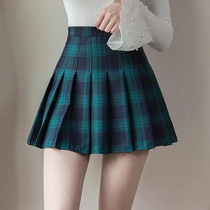Jupe courte nouvelle coréenne femmes fermeture éclair taille haute école fille plissée Plaid Mini Preppy Style - Product Image 5