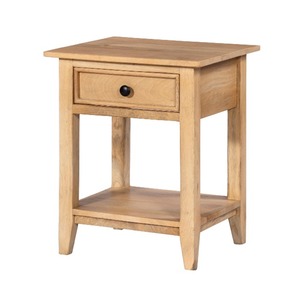 Mesita de noche clásica moderna de 1 cajón, muebles de almacenamiento de madera con estilo para dormitorio y comedor para decoración de apartamentos - Product Image 5