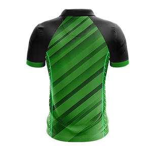 เสื้อโปโลของผู้ชายผ้าถักแขนสั้นพิมพ์ลายซับลิเมชันงานตามสั่ง - Product Image 2