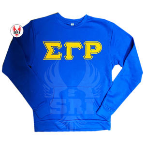 Sweat-shirt en molleton de coton brodé pour femmes de la sororité Sigma Gamma Rho |   Col rond brodé sur mesure pour femmes de la sororité SGRho - Product Image 5