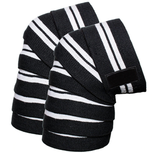 Wholesale <b>Pink</b> Black Striped Knee Pads Knitted Breathable Hook Loop Closure Unisex All Seasons Protection - Product Image 6