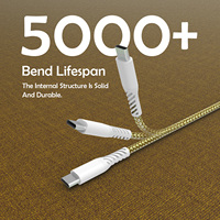 Cable USB-C de Carga Rápida de 60W con Certificación MFI, Cubierta de Nailon, Carcasa de PVC con Diseño de Piel de Dragón, Blindaje Trenzado, para Computadora