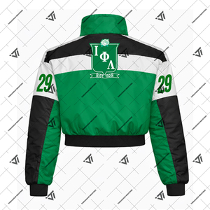 Chaqueta Corta Bordada de la Hermandad Griega Iota Phi Lambda para Mujer, Venta al por Mayor |   Artículos Griegos - Product Image 2