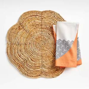 Assiette de chargeur de jacinthe d'eau tissée à la main de haute qualité/napperon tissé pour table à manger ou décoration de mariage artisanat DHT - Product Image 1