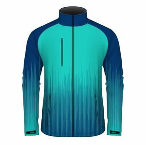 Chaqueta Softshell para golf y correr para hombre, cortavientos de secado rápido, logotipo frontal de lona para exteriores, poliéster grueso de invierno - Product Image 4