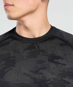 Wholesale <b>Men's</b> Gym Fitness Compression T-<b>Shirt</b> Breathable Comfortable Eco-Friendly Anti-UV 100% Polyester Custom Printed Blank - Product Image 3