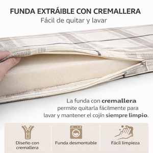 Manemi High Density Foam Striped Bench <b>Cushion</b> <b>Rectangular</b> Removable Washable <b>Cover</b> All-Season Outdoor - Product Image 5