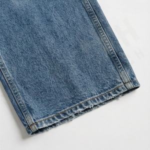 Pantalon en jean ample pour femme, couleur personnalisée, jambe large, style luxueux, décontracté, fille belle femme, denim, OEM ODM - Product Image 6