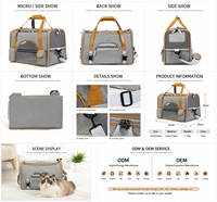 Sac de transport pour animaux de compagnie à parois souples, respirant, en maille, pour chat et chien, pour petits animaux