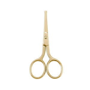 Professional Stainless Steel Straight Blade Right-Handed Hair <b>Scissors</b> with Sharp Tip for <b>Beard</b> Eyebrows Ear Trimming Men Women - Product Image 1