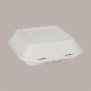 50pcs 145x141H75mm Boîtes à lunch Récipient à sandwich en papier avec couvercle pour sandwichs et petits repas - Product Image 5