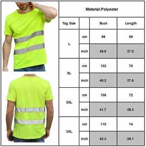 Camisas DE SEGURIDAD reflectantes de alta visibilidad para hombres Uniformes de construcción de manga corta y larga/Stock. - Product Image 6