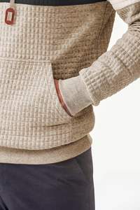 Pull à capuche graphique à manches longues décontracté pour hommes Sweatshirts à blocs de couleurs Poches Col à capuche à motif solide - Product Image 5