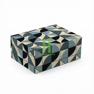 Boîte à bijoux en laque de haute qualité au meilleur prix de gros, boîte à bijoux en bois de luxe personnalisée avec finition laquée brillante, emballage cadeau OEM en provenance du Vietnam - Product Image 2