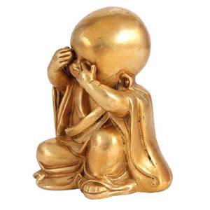 รูปปั้นทองเหลืองสีทองสำหรับตกแต่งบ้านรูปปั้นพระทองเหลืองสีทองสำหรับเป็นของขวัญของตกแต่งบ้าน SNC - Product Image 2