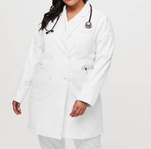 Uniformes médicos unisex de algodón de diseño personalizado, bata de laboratorio blanca, ropa médica, bata de laboratorio clínica transpirable - Product Image 5