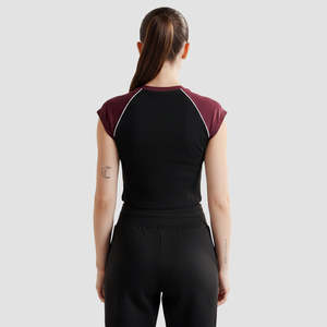 T-shirt Edge en noir-marron, design respirant - Product Image 2