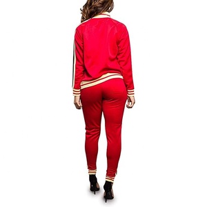 Nouvelle arrivée Survêtement de sport zippé en nylon personnalisé pour femmes Taille XL Ensemble deux pièces pour l'entraînement et le jogging Designer personnalisé - Product Image 3