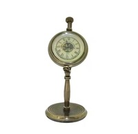 Reloj de pie náutico de latón Art Deco de H.M.A Handicrafts, movimiento de cuarzo silencioso, fácil de leer, para decoración del hogar, oficina, cabaña, boda
