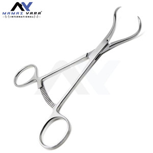 Pinzas Ortopédicas de Acero Inoxidable de 5.5 Pulgadas, Pinzas de Trinquete Largas, Curvas, Manuales, para Manipulación Ósea Quirúrgica, Instrumento Estándar-MOL - Product Image 3