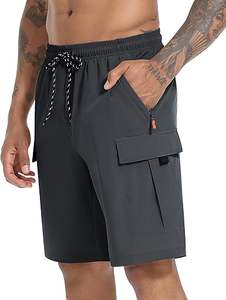 Pantalones Cortos Cargo Personalizados de Primera Calidad para Hombre, Cintura Elástica, Tiro Medio, Encaje, Tejido Transpirable de Spandex/Algodón, Secado Rápido, Antiarrugas - Product Image 6