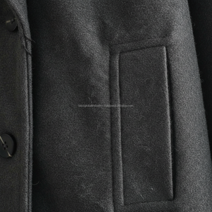 Abrigo de Lana Cruzado Gris Carbón Personalizado para Mujer, Fabricante OEM y de Marca Privada - Product Image 5
