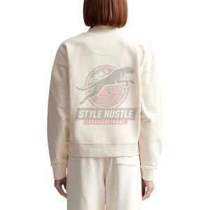 Sudaderas con media cremallera para mujer, de color en contraste y talla personalizada, ropa de vestir - Product Image 3