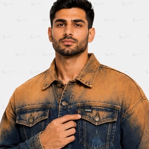 Veste en jean pour homme en gros, personnalisable avec logo, en denim de coton premium, style décontracté, coupe ajustée, mode vintage - Product Image 6