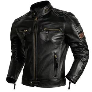Chaqueta de cuero para hombre de nuevo estilo de alta calidad, ropa de calle, chaqueta cortavientos para motocicleta, chaqueta de cuero de motorista de diseño personalizado - Product Image 5