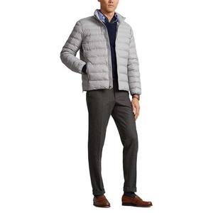 Chaqueta acolchada con estampado de burbujas de invierno para hombre, chaqueta acolchada de estilo Formal con cremallera y logotipo con capucha de tela transpirable cálida - Product Image 2