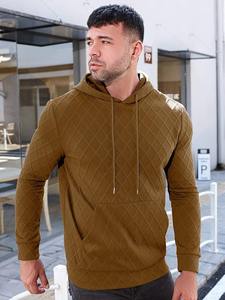 Sudadera con capucha en blanco para hombre con logotipo personalizado 100% algodón polar pulóver sudadera térmica informal para venta al por mayor - Product Image 2